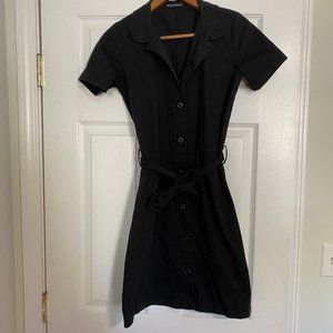 Brandy Melville Black Button Down Shirt Dress